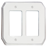 1037RR WHITE WALLPLATE 2 GANG